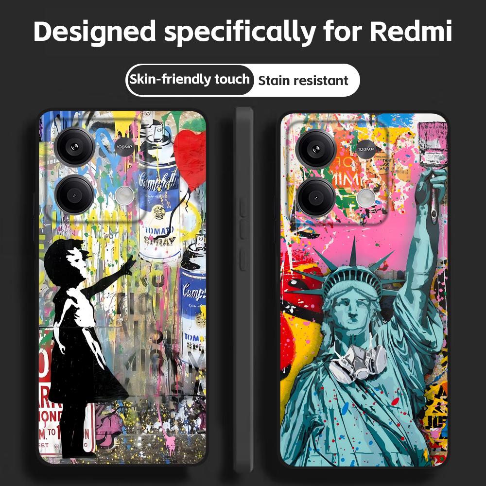 Phone Cases Xiaomi Redmi 12 - Banksy Graffiti Sanat telefon kılıfı Redmi