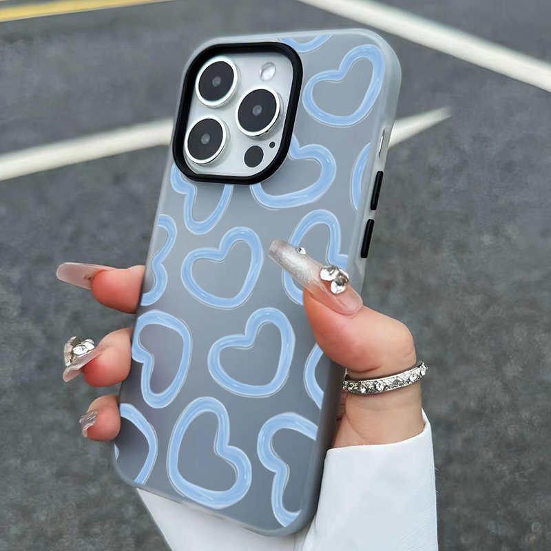 Phone Cases Mous - Sevimli Yağlı Boya Aşk Kalp Desenli