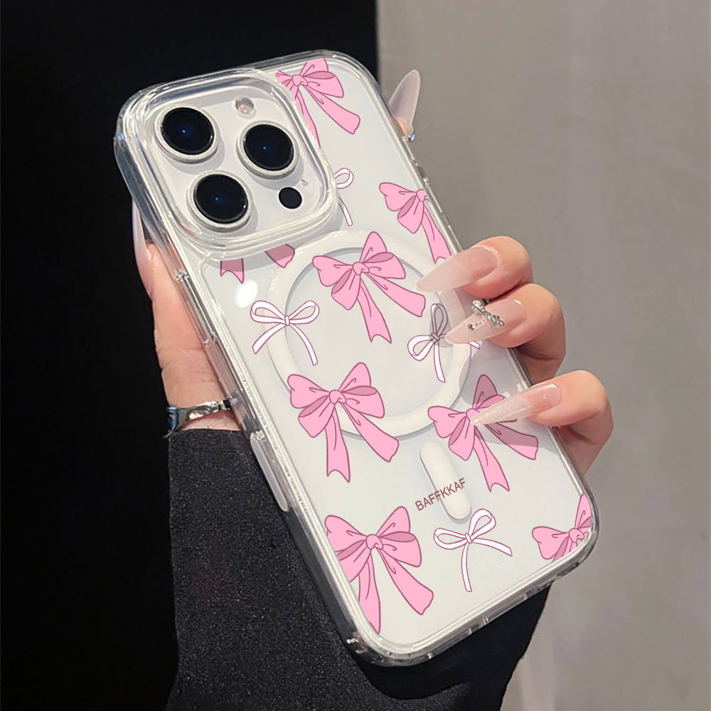 Phone Cases Pink - Pembe Fiyonklu Coquette Kız Çocukları Serisi