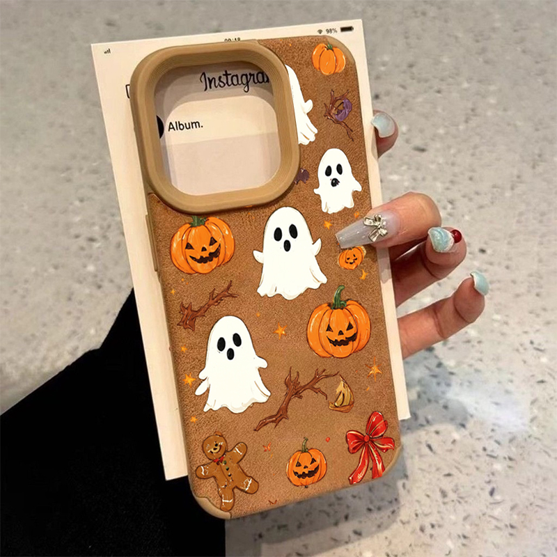Phone Cases Cute - Cadılar Bayramı Sevimli Balkabağı Hayalet Telefon