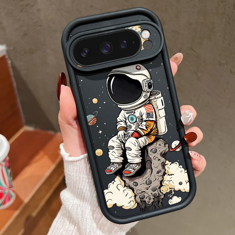 Phone Cases Pixel 10 - Karikatür Astronot Baskılı TPU Telefon Kılıfı