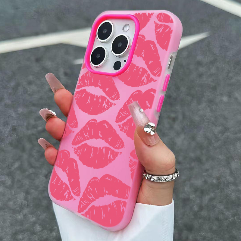 Seksi Kız Pembe Dudak Desenli  - Phone Cases Pink incelemesi ve fiyatı