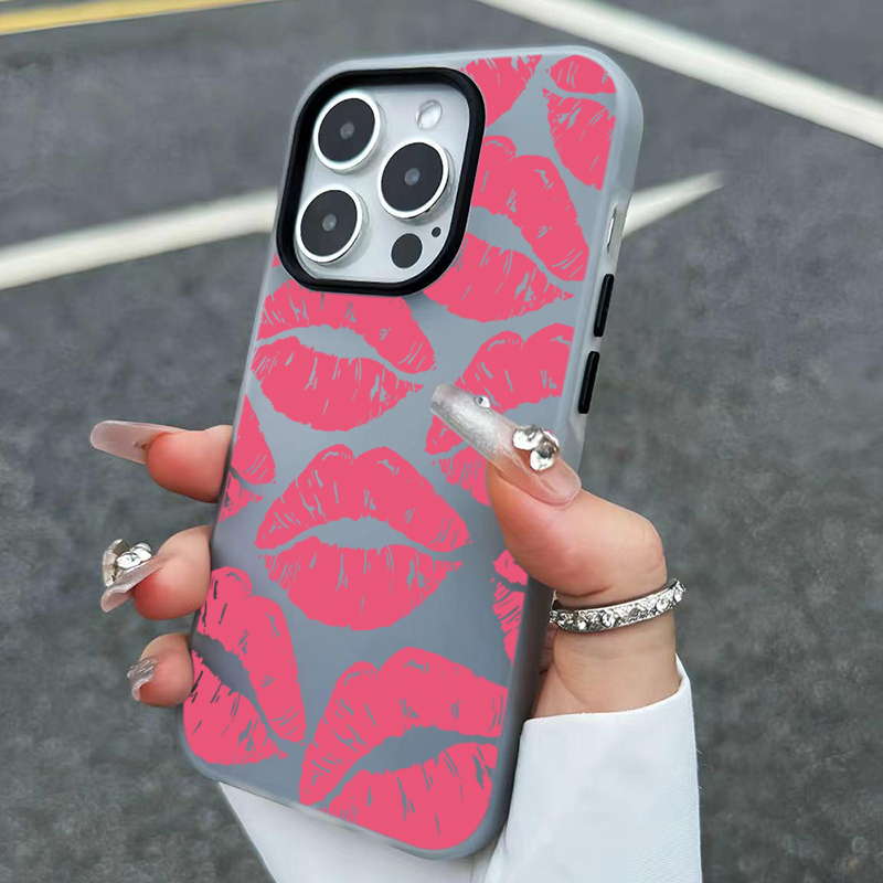 Seksi Kız Pembe Dudak Desenli  - Phone Cases Pink incelemesi ve fiyatı