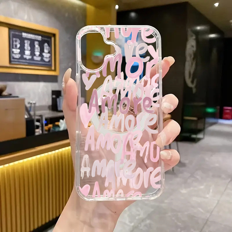 Amore-Love Romantik Pembe Yazı - Phone Cases Pink incelemesi ve fiyatı