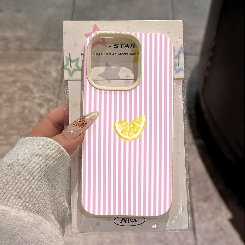 Turuncu Pembe ve Beyaz Çizgili - Phone Cases Pink incelemesi ve fiyatı